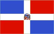 Die Flage der Dominikanischen Republik
