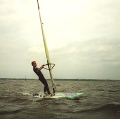 surfen im Salzhaff